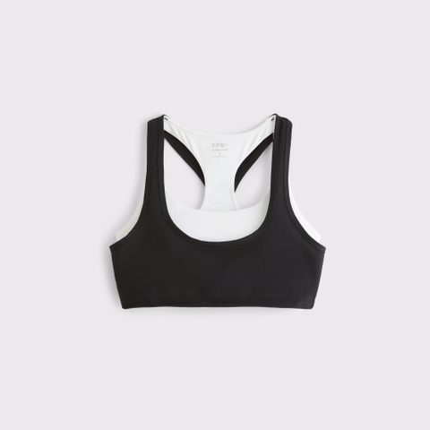Спортивное бра YPB Overlay, хлопок — Abercrombie & Fitch