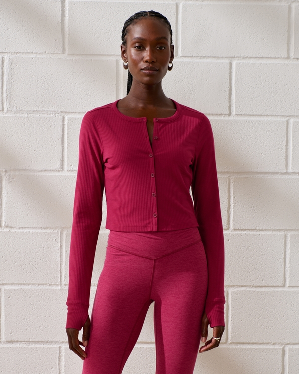 Women's YPB Active Rib Cardigan | Women's Clearance | Abercrombie.com
