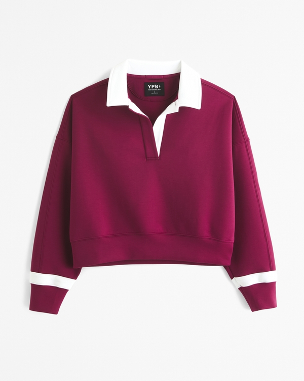 YPB neoKNIT Polo Sweatshirt, Deep Red