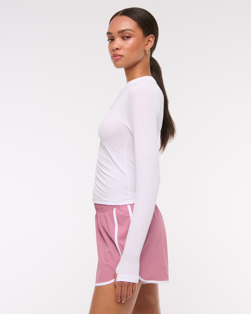 YPB Active Featherweight Long-Sleeve Ruched Tee