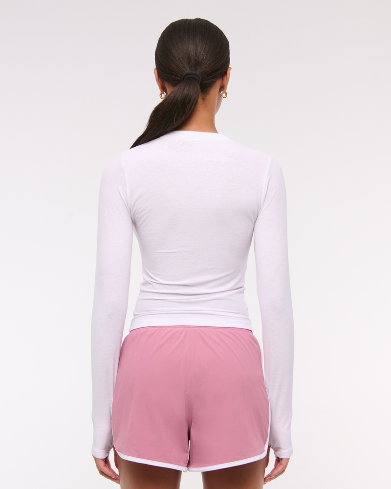 YPB Active Featherweight Long-Sleeve Ruched Tee