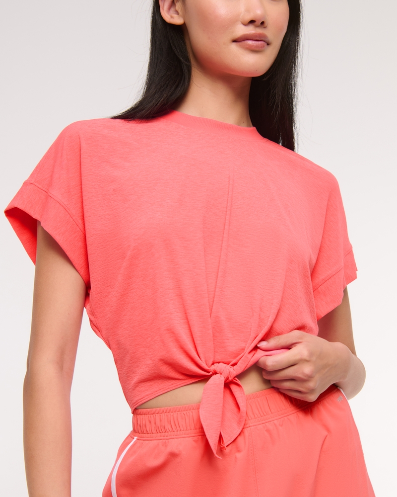 YPB Featherweight Tie-Front Tee