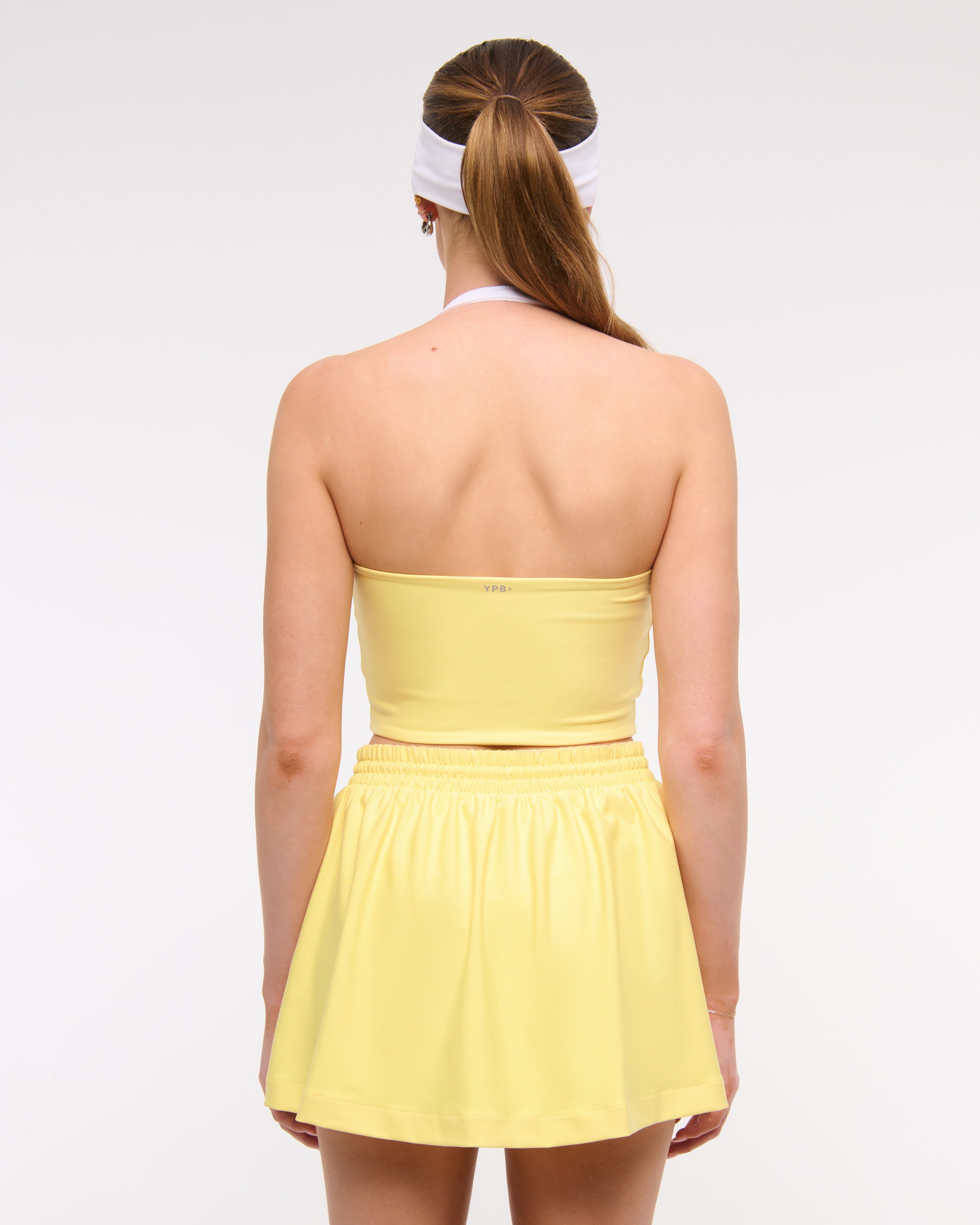 Abercrombie & Fitch Ypb Sculptlux Halter Tank In Yellow