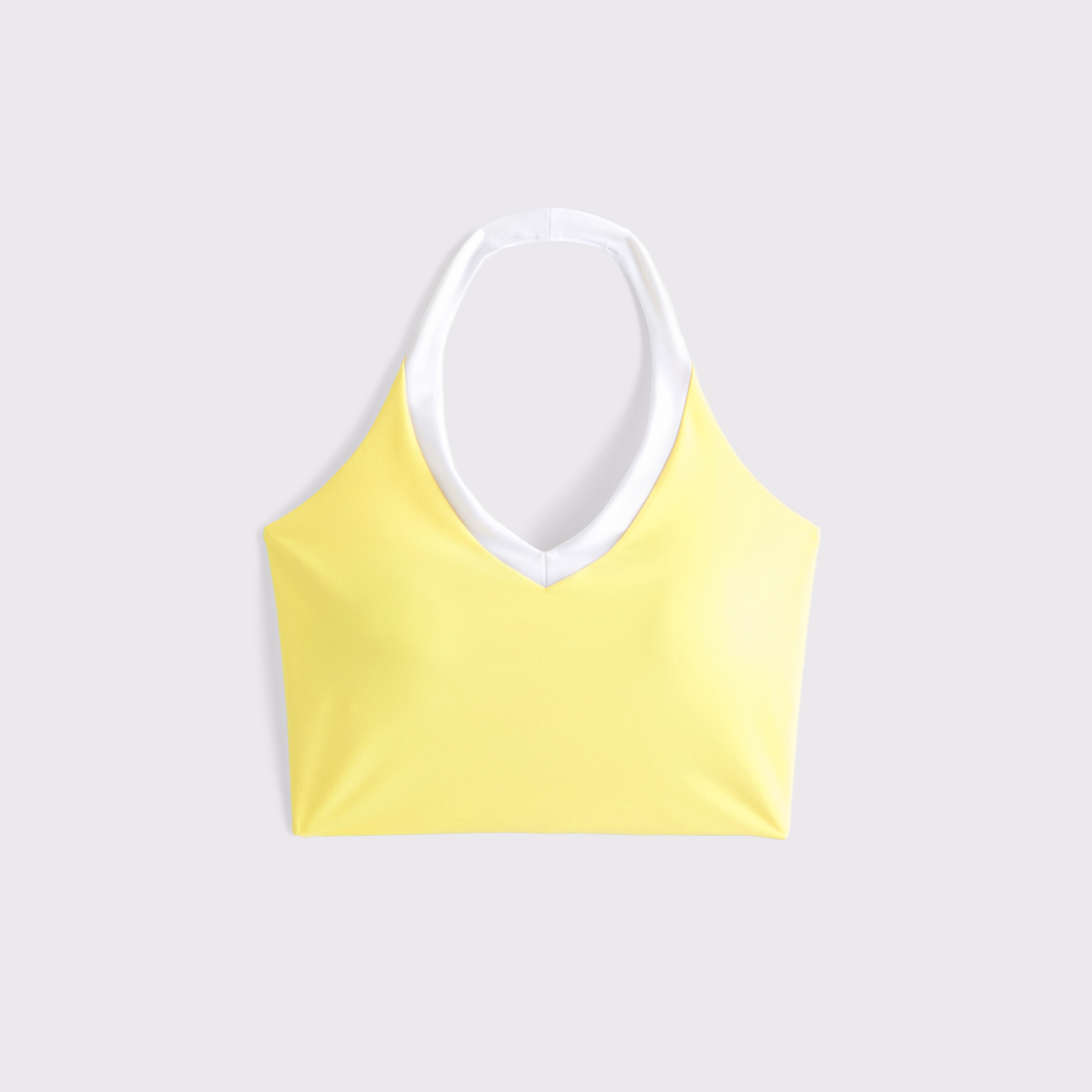 Abercrombie & Fitch Ypb Sculptlux Halter Tank In Yellow