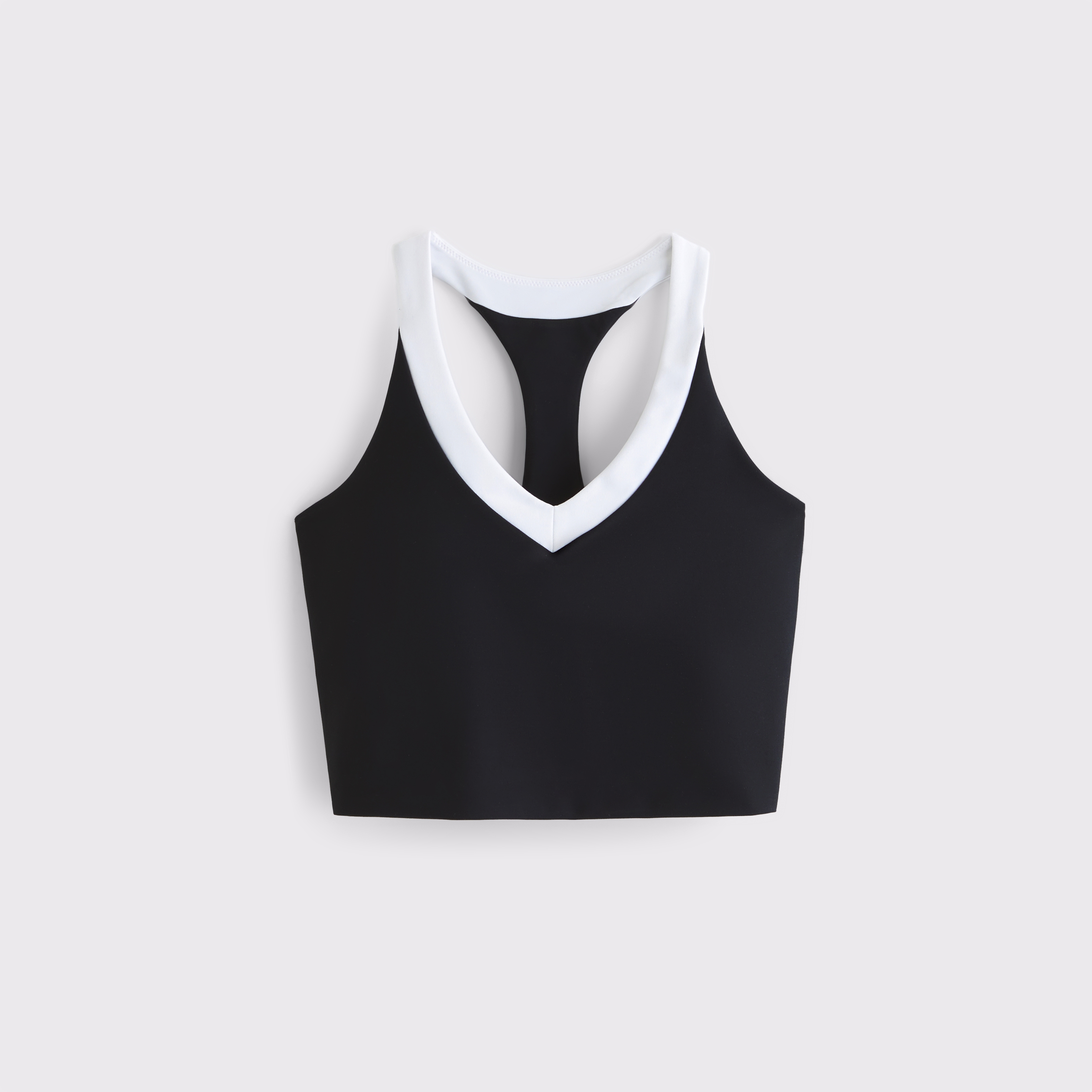 Abercrombie & Fitch Ypb Sculptlux Racerback V-neck Tank In Black