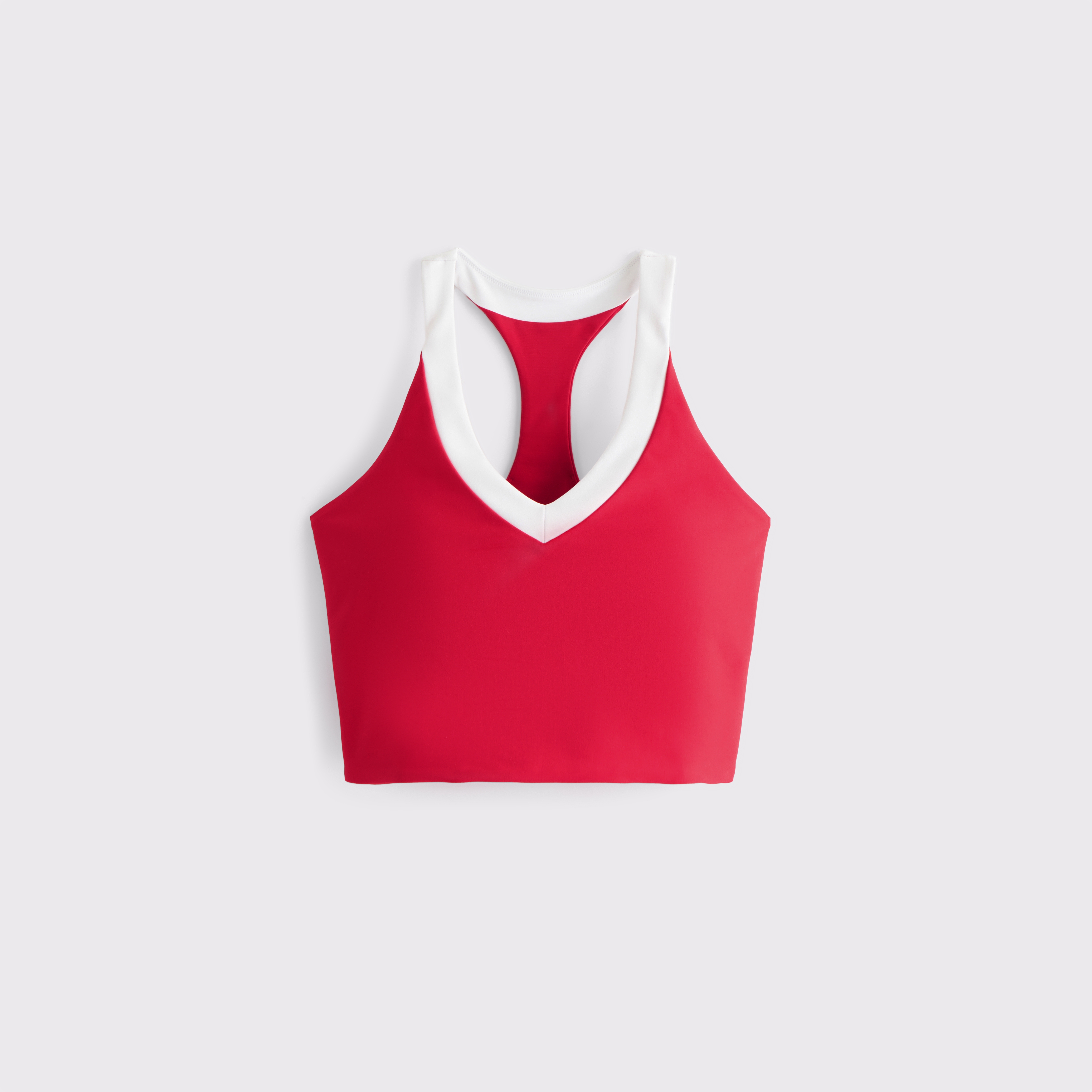 Abercrombie & Fitch Ypb Sculptlux Racerback V-neck Tank In Red
