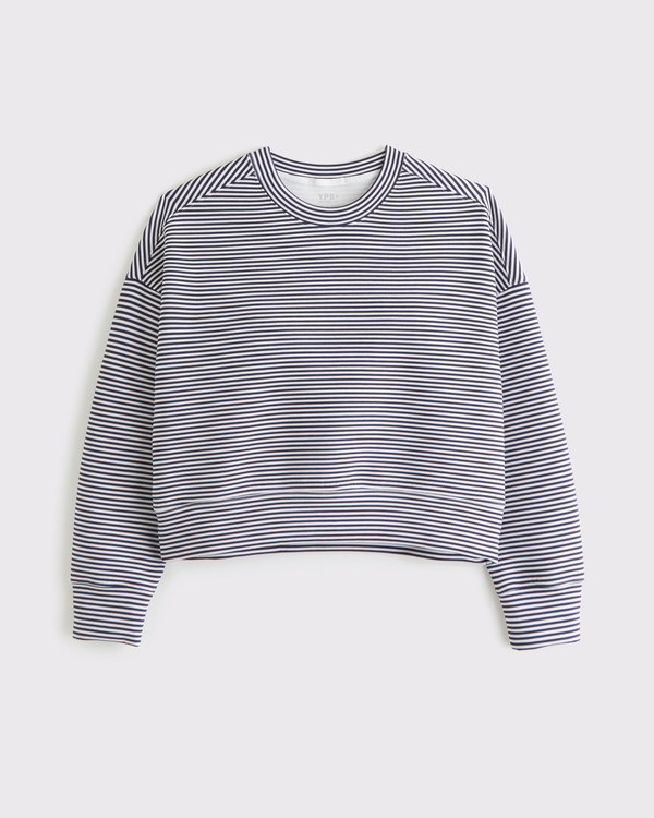 YPB neoKNIT Crew, Navy Stripe view 1