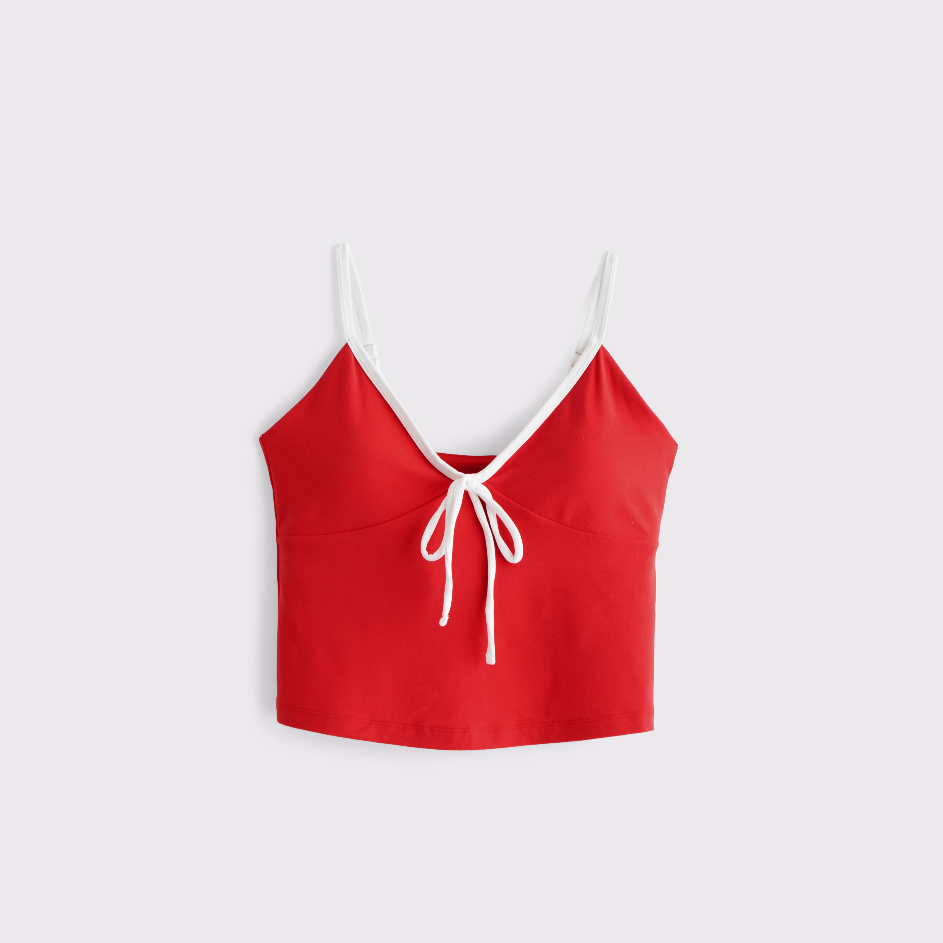 Abercrombie & Fitch Ypb Studioflex Tie V-neck Tank In Red