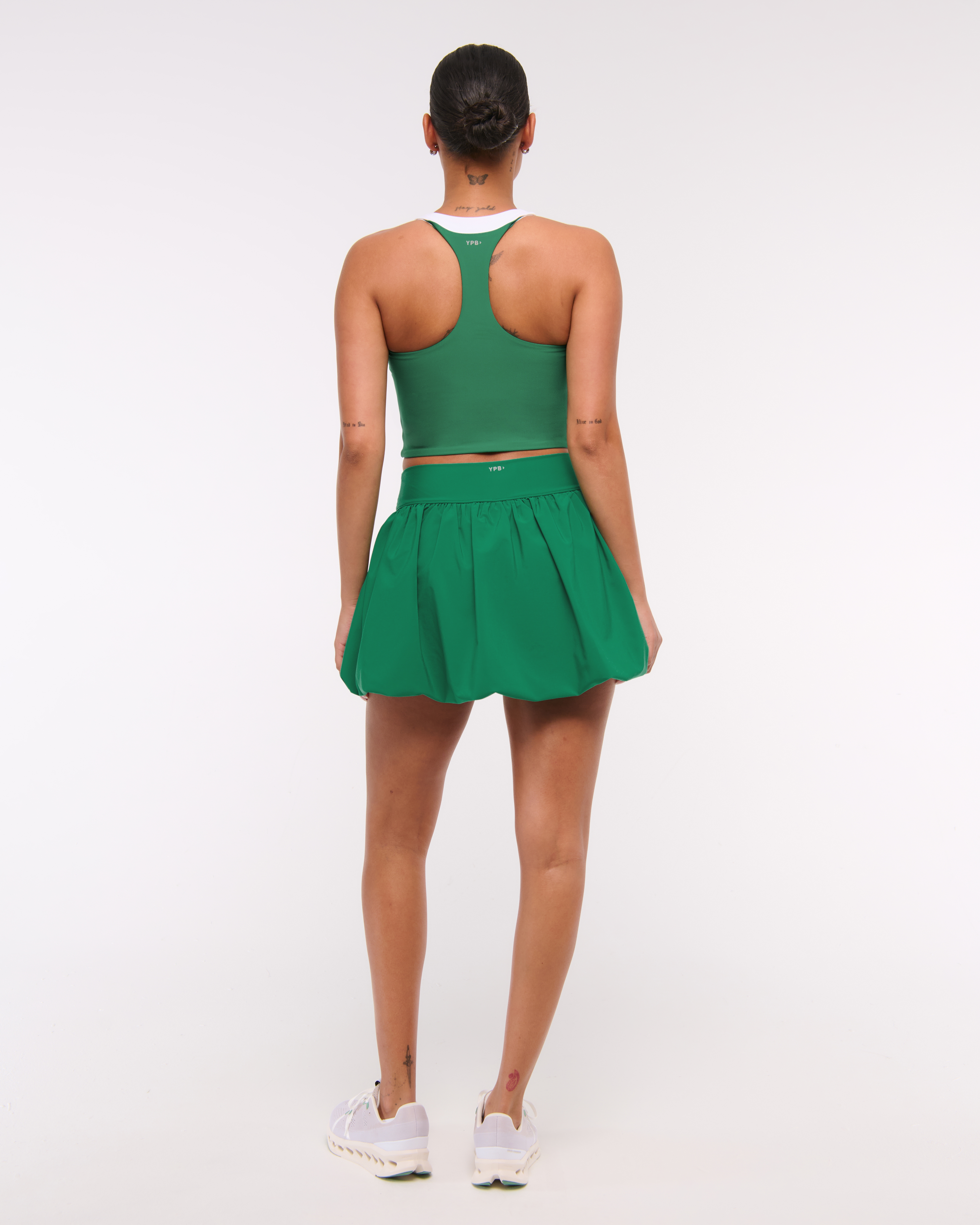 Abercrombie & Fitch Ypb Sculptlux Racerback V-neck Tank In Green