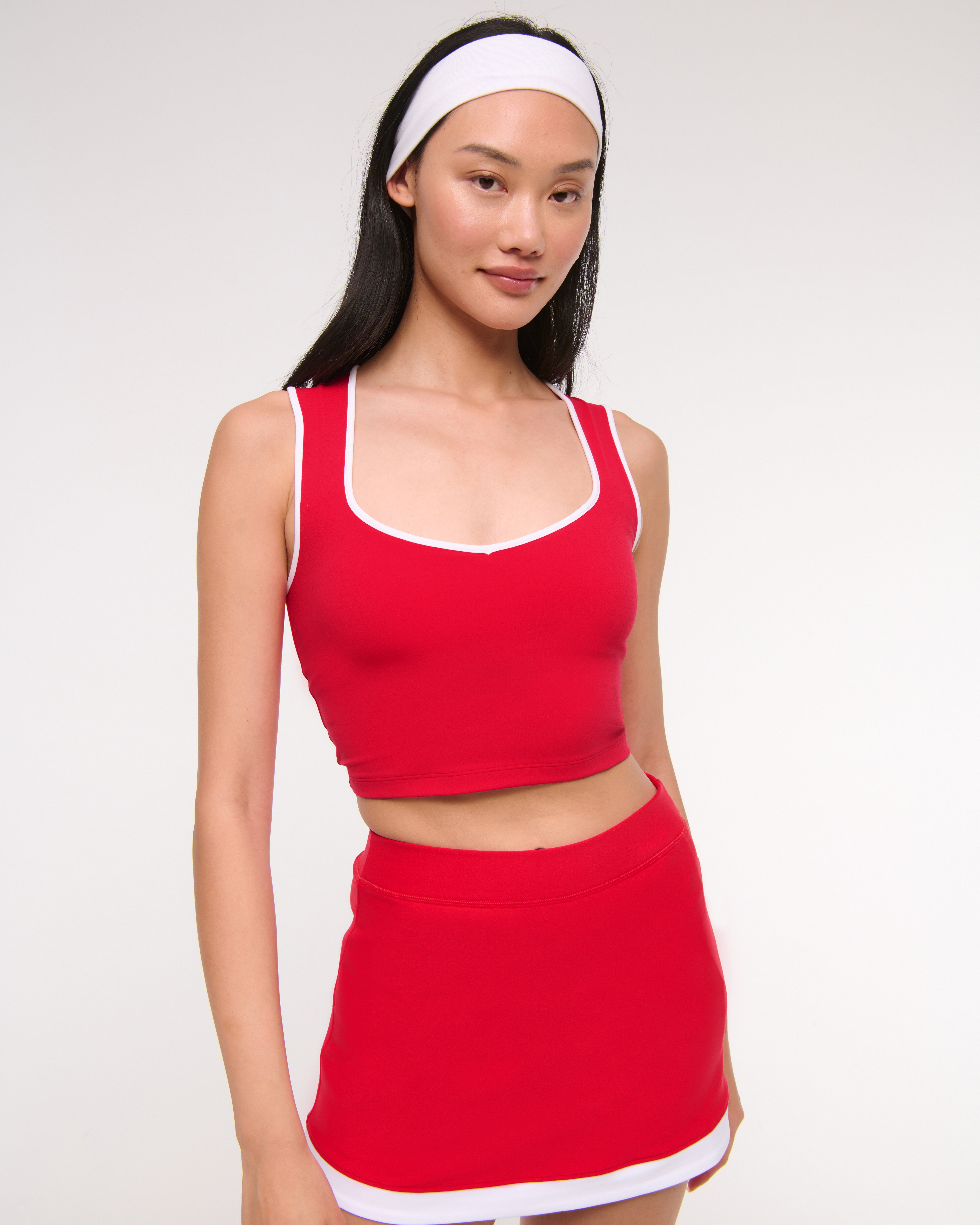 Abercrombie & Fitch Ypb Studioflex Portrait Tank In Red