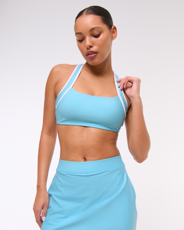 YPB sculptLUX Sports Bra, Blue Topaz view 2