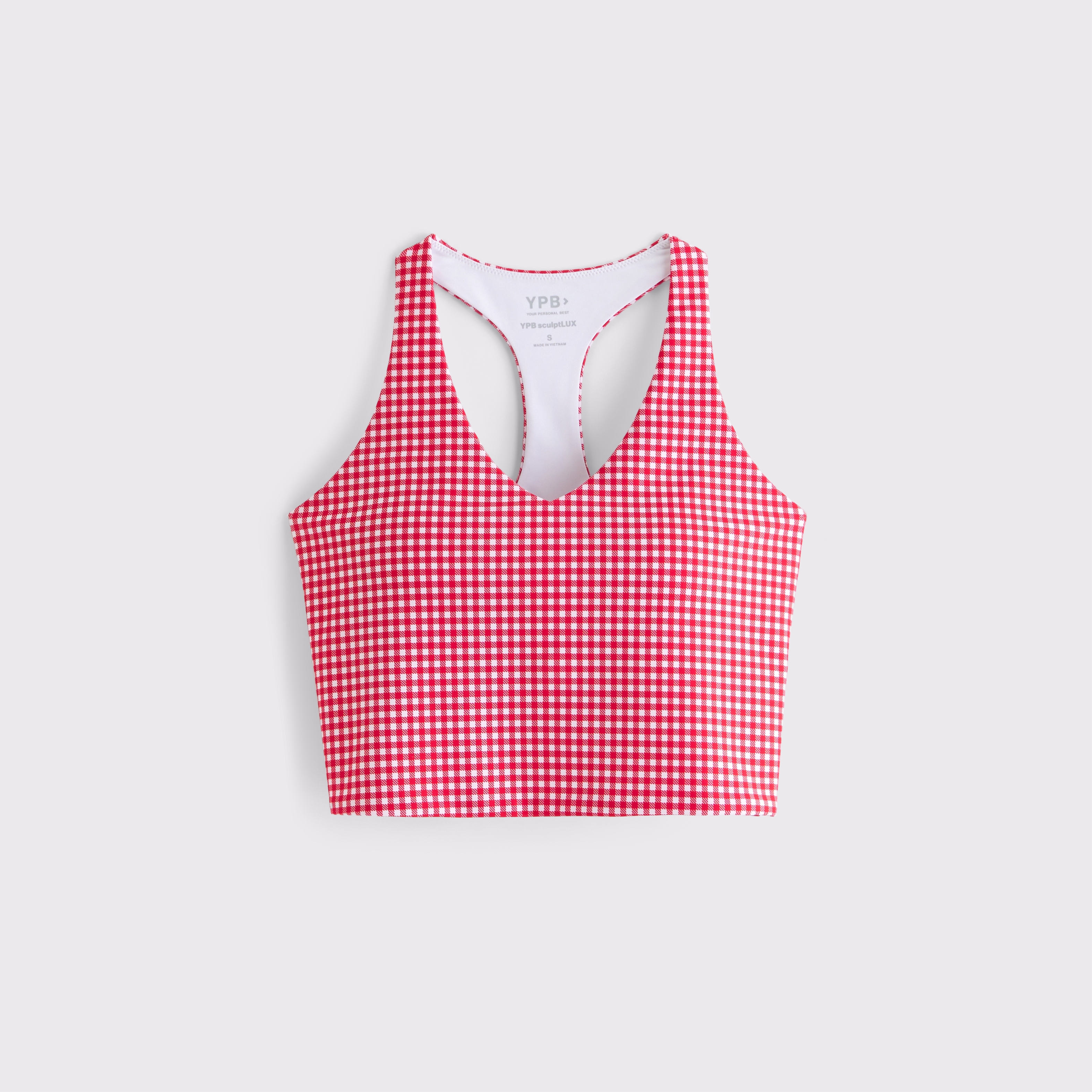 Abercrombie & Fitch Ypb Sculptlux Racerback V-neck Tank In Red