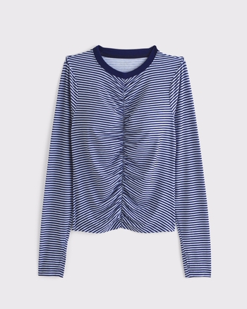 YPB Active Featherweight Long-Sleeve Ruched Tee