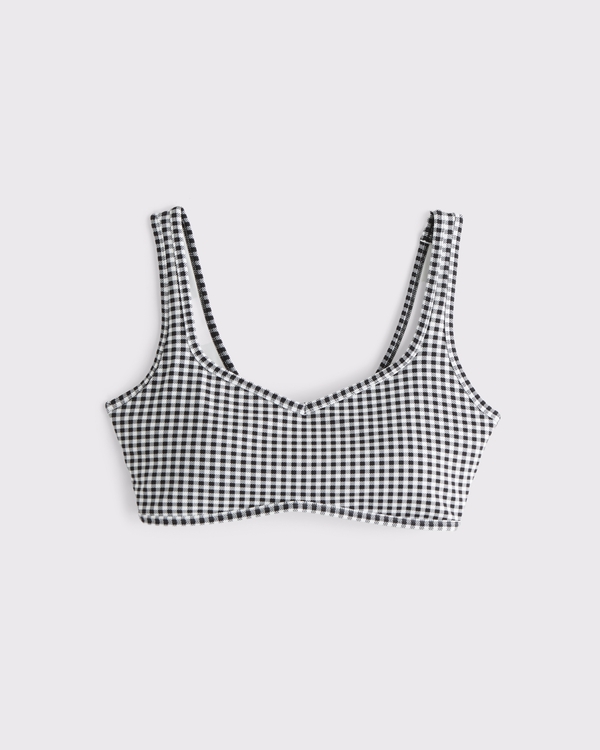 YPB Sports Bra, Black Gingham view 1