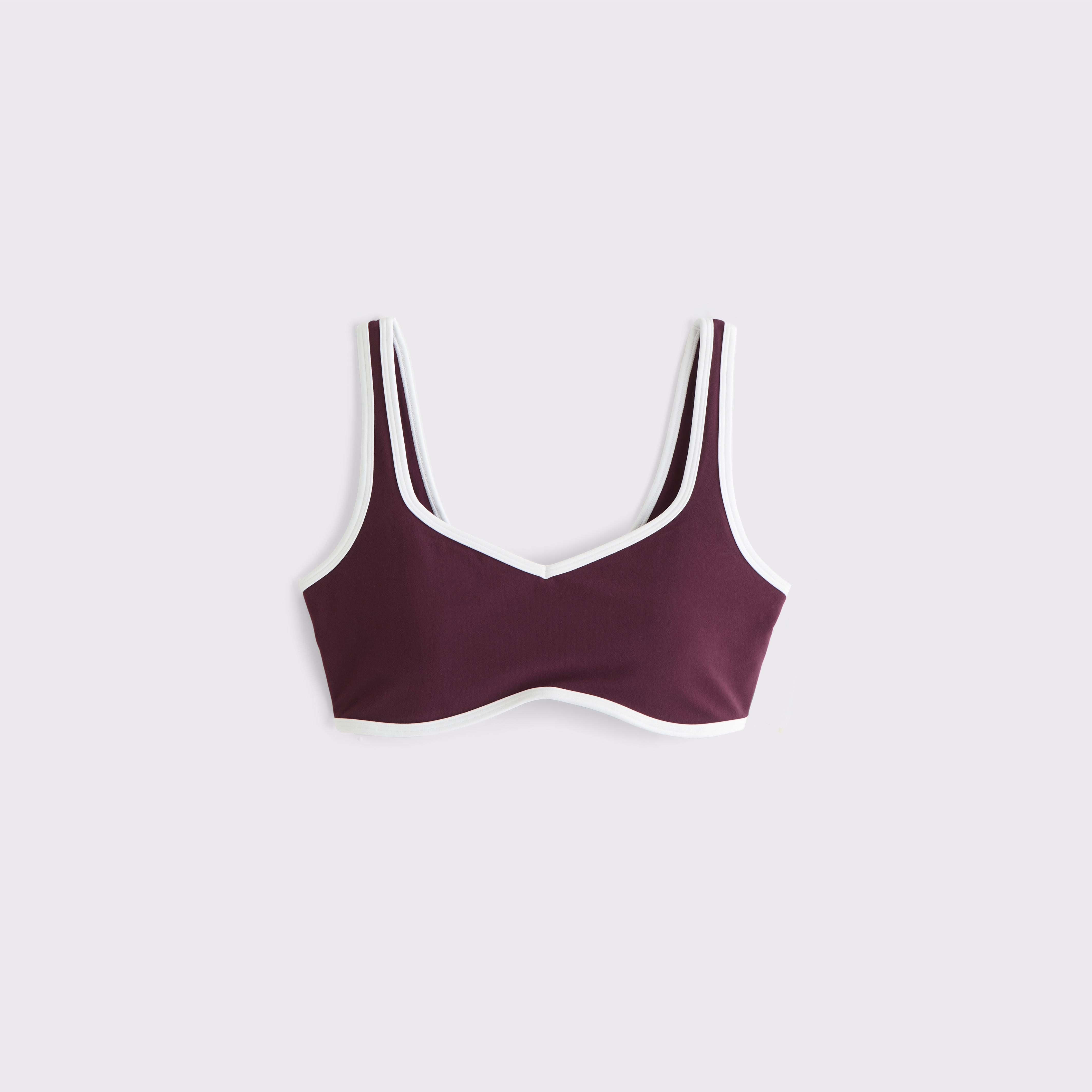 Abercrombie & Fitch Ypb Studioflex Sports Bra In Burgundy
