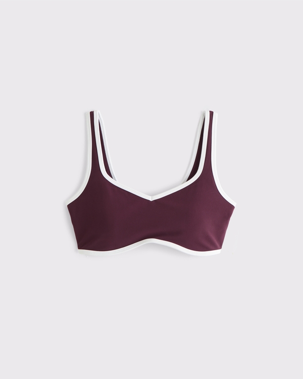 YPB studioFLEX Sports Bra, Red Wine view 1