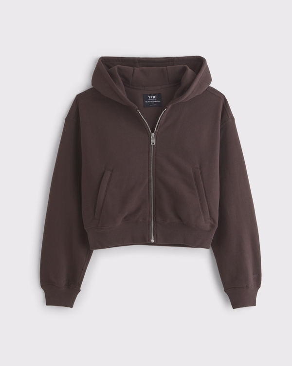 YPB On The Go 6AM Full-Zip Hoodie, Coffee view 1