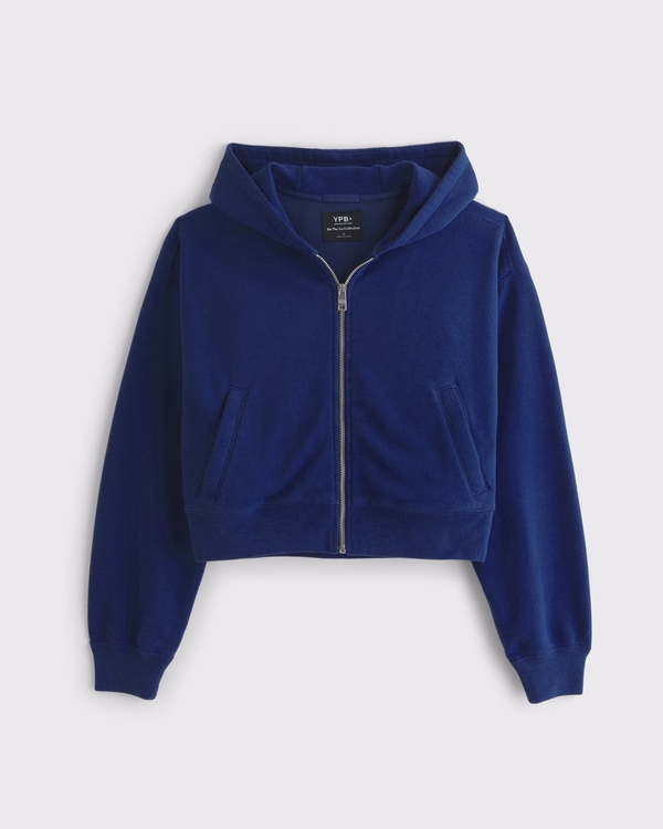 YPB On The Go French Terry Full-Zip, Dark Blue view 1