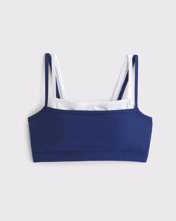 YPB studioFLEX Double-Layered Sports Bra, Dark Blue view 1