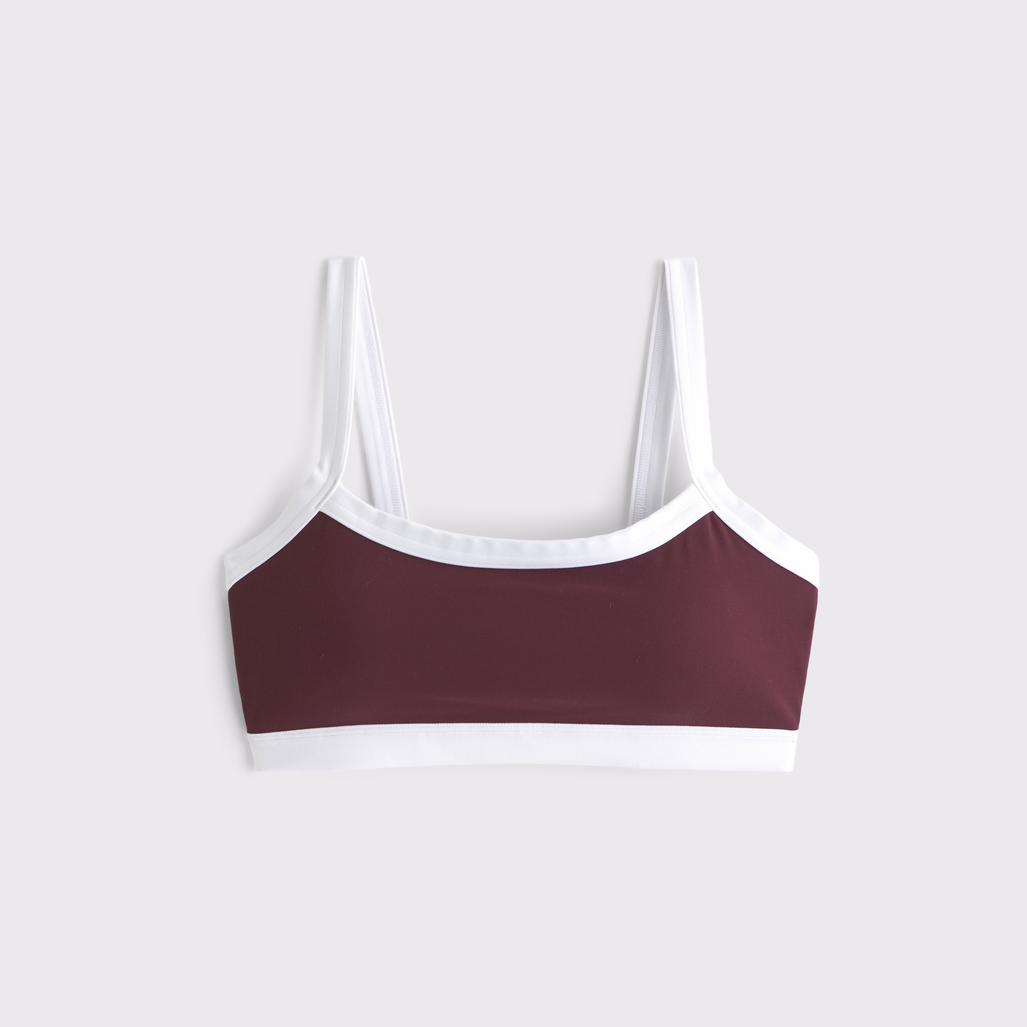 Abercrombie & Fitch Ypb Studioflex Cami Sports Bra In Burgundy