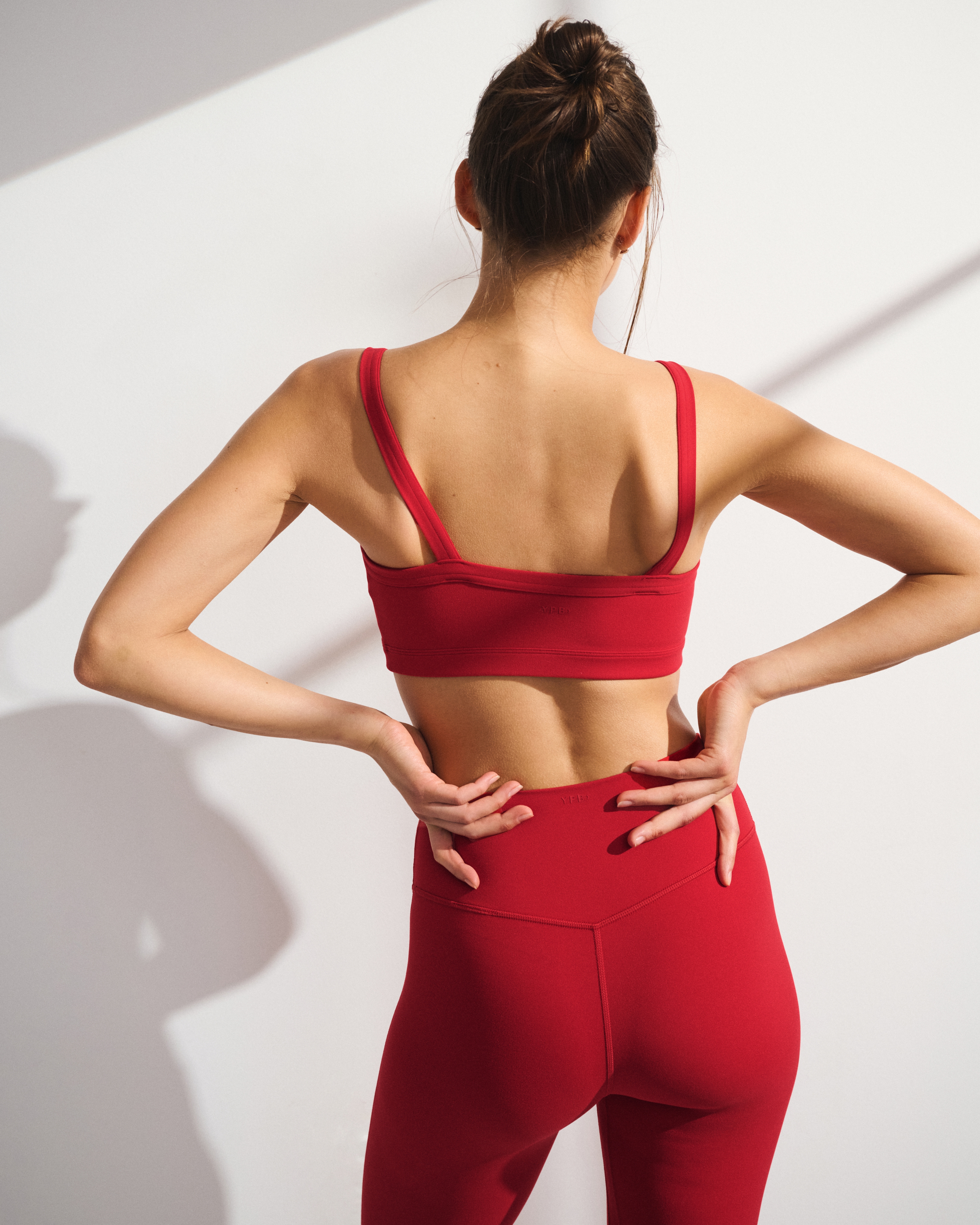 Abercrombie & Fitch Ypb Studioflex Cami Sports Bra In Red