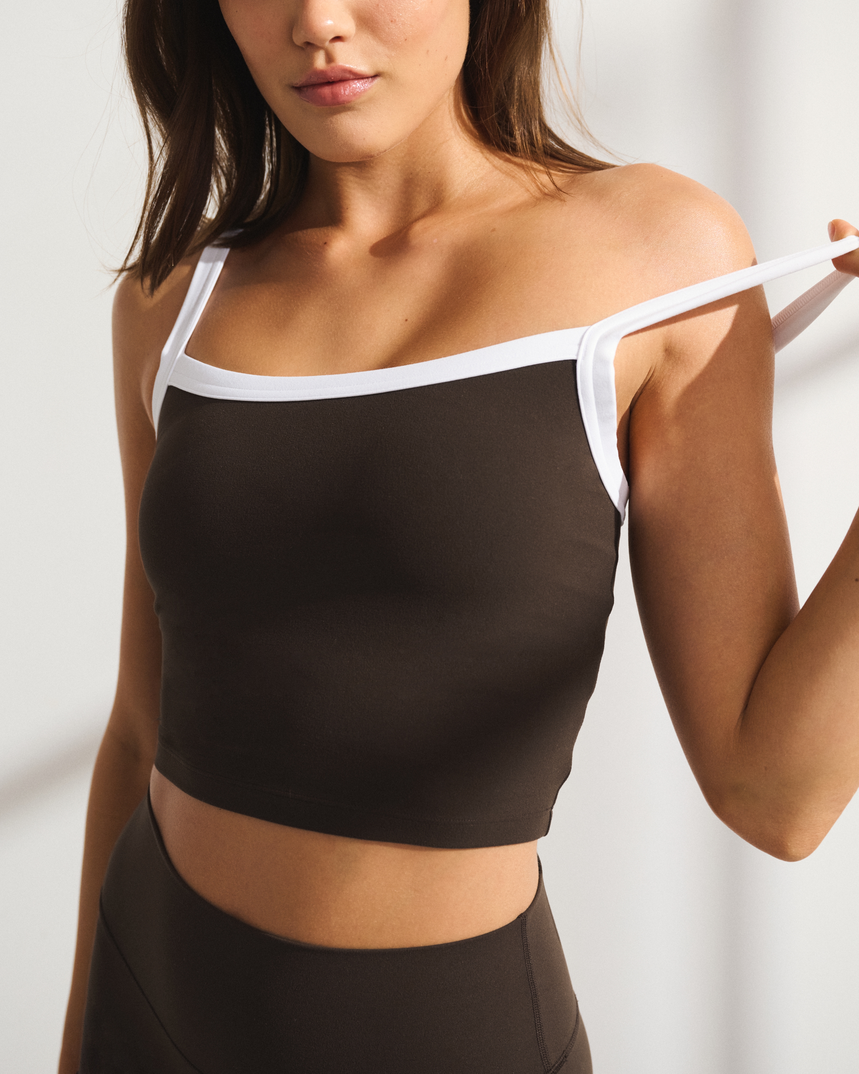 Abercrombie & Fitch Ypb Studioflex Cami Tank In Brown