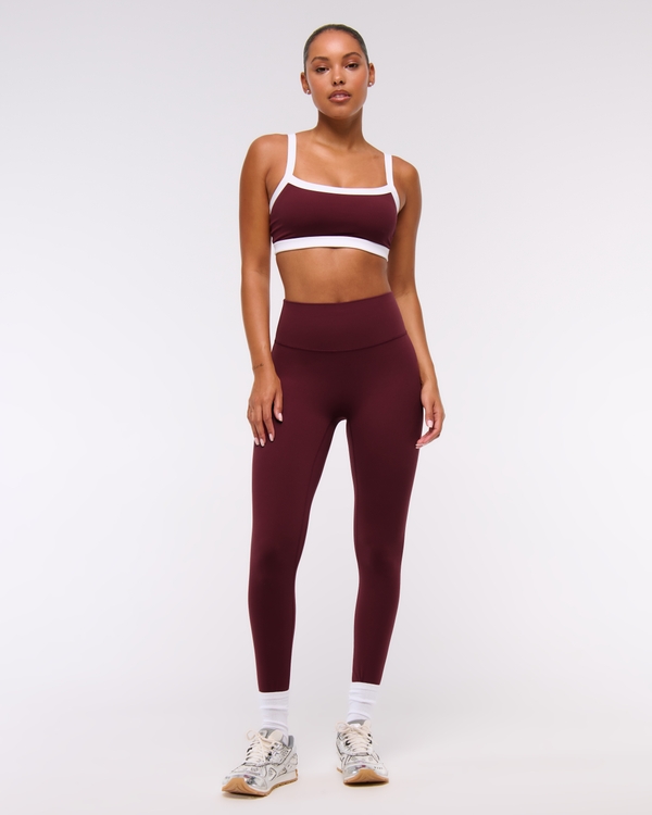 YPB studioFLEX Cami Sports Bra, Maroon view 2