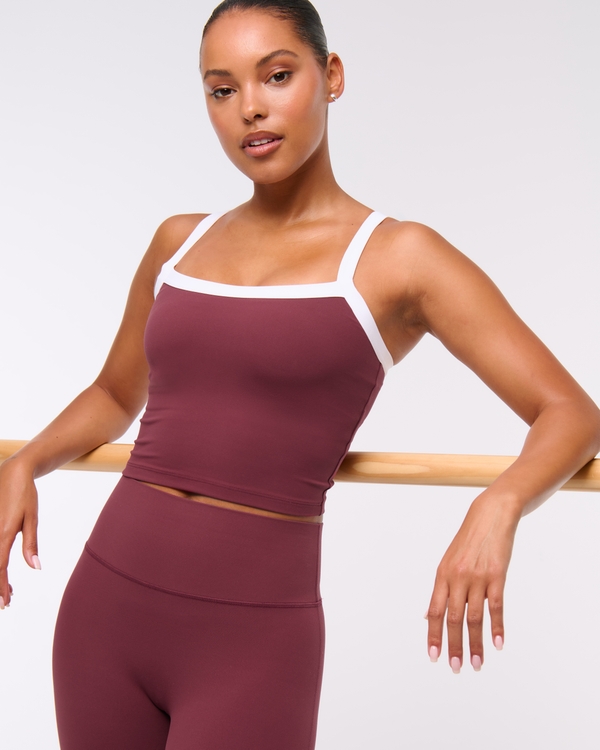 YPB studioFLEX Cami Tank, Maroon view 2