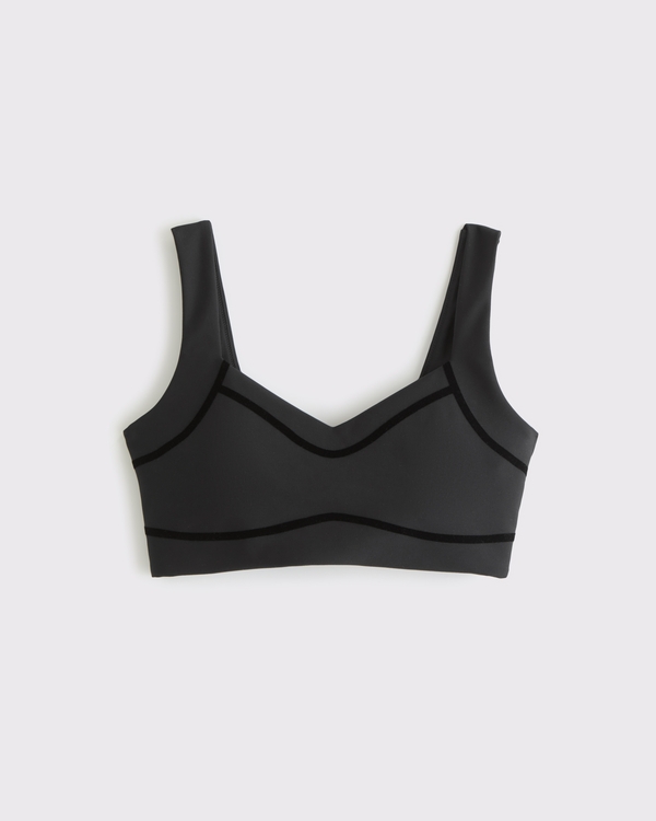 YPB sculptLUX Sweetheart Sports Bra, Black view 1