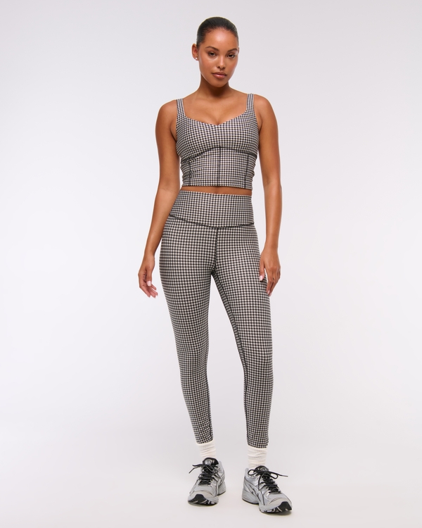 YPB sculptLUX Sweetheart Tank, Black Houndstooth view 2