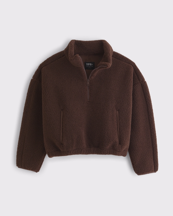 YPB Sherpa Half-Zip, Brown view 2