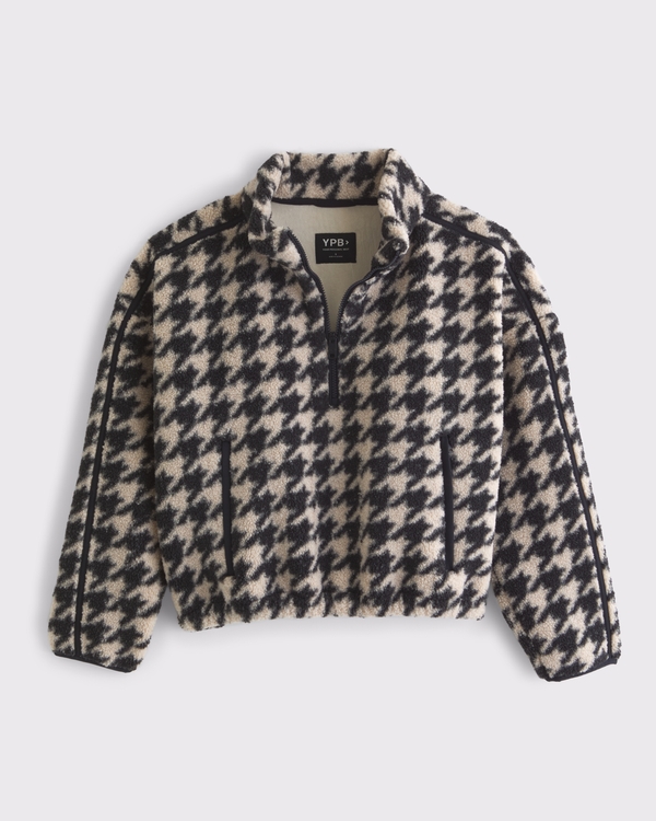 YPB Sherpa Half-Zip, Brown Houndstooth view 2