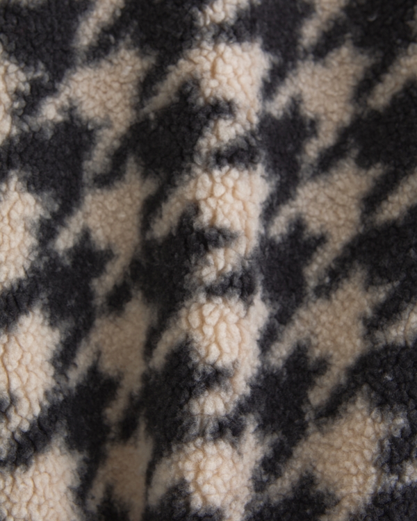 YPB Sherpa Half-Zip, Brown Houndstooth view 1