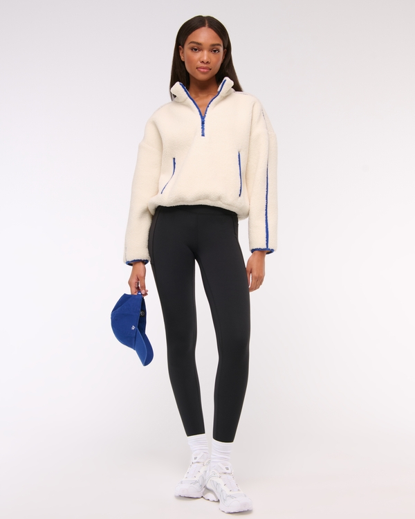 YPB Sherpa Half-Zip, Cream view 2
