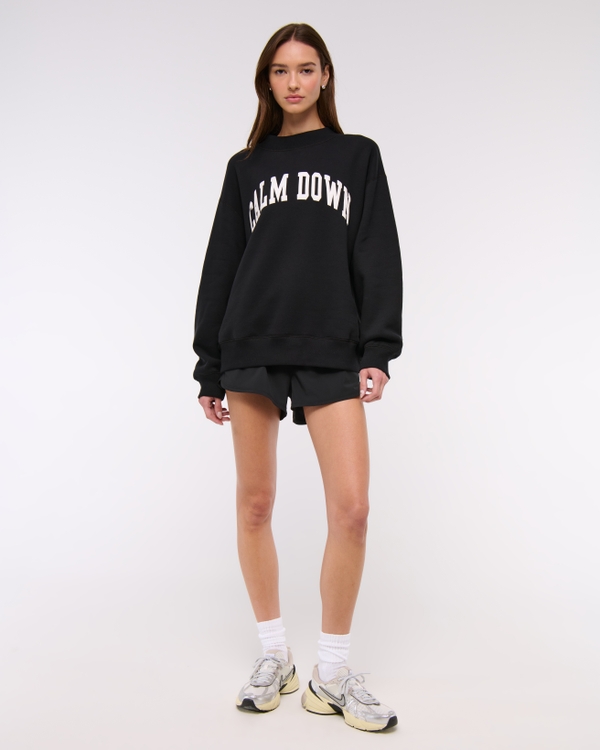 YPB On The Go Mockneck Crew, Black view 2
