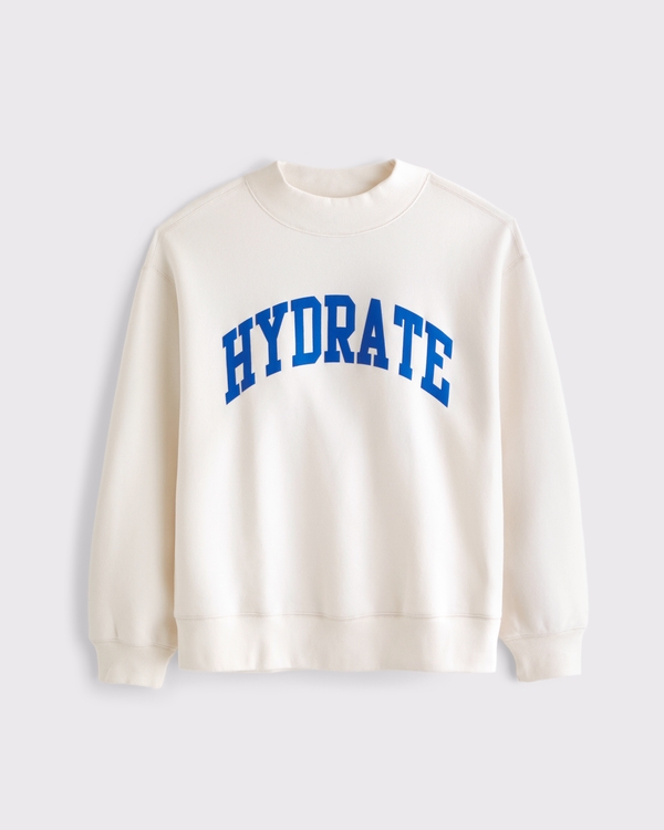 YPB On The Go Mockneck Crew, Cream view 1