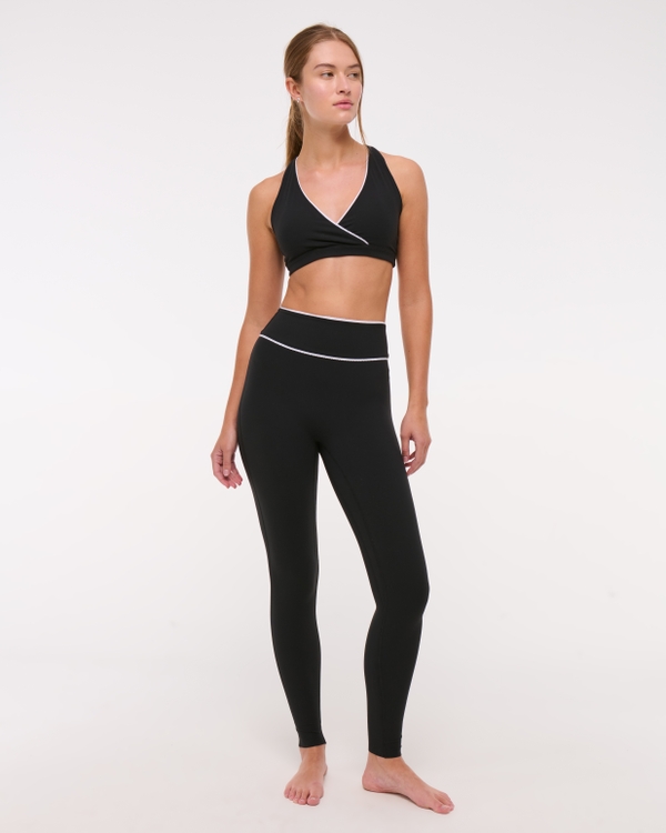 YPB studioFLEX Crossover Sports Bra, Black view 2