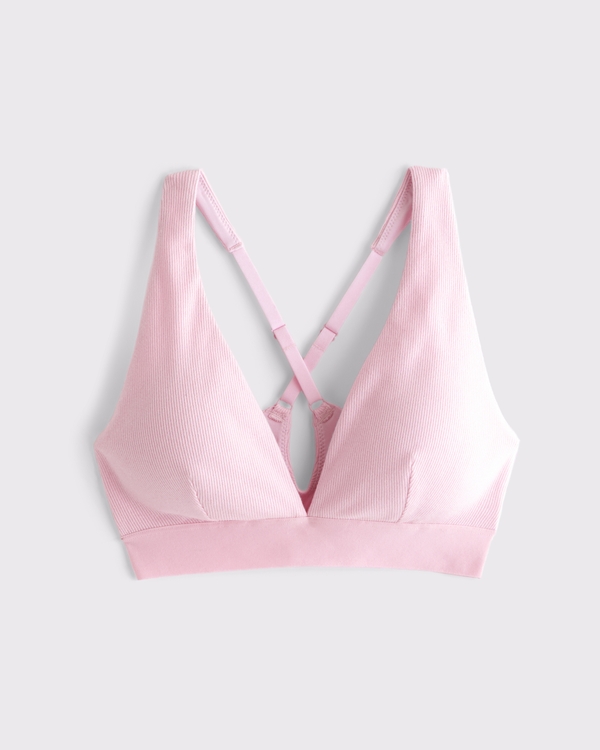 YPB superSOFT Rib Lounge Bra, Light Pink view 1