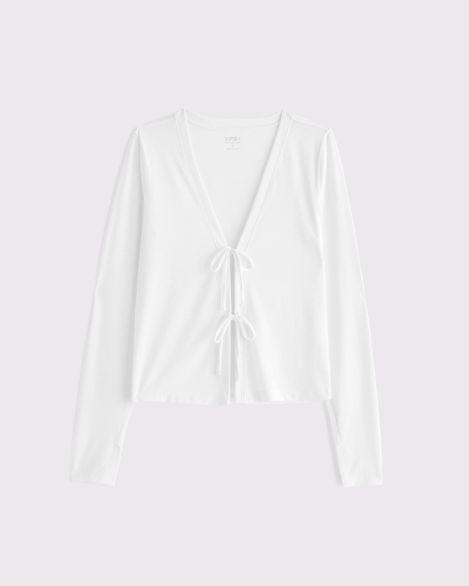 YPB Active Featherweight Tie-Front Cardigan