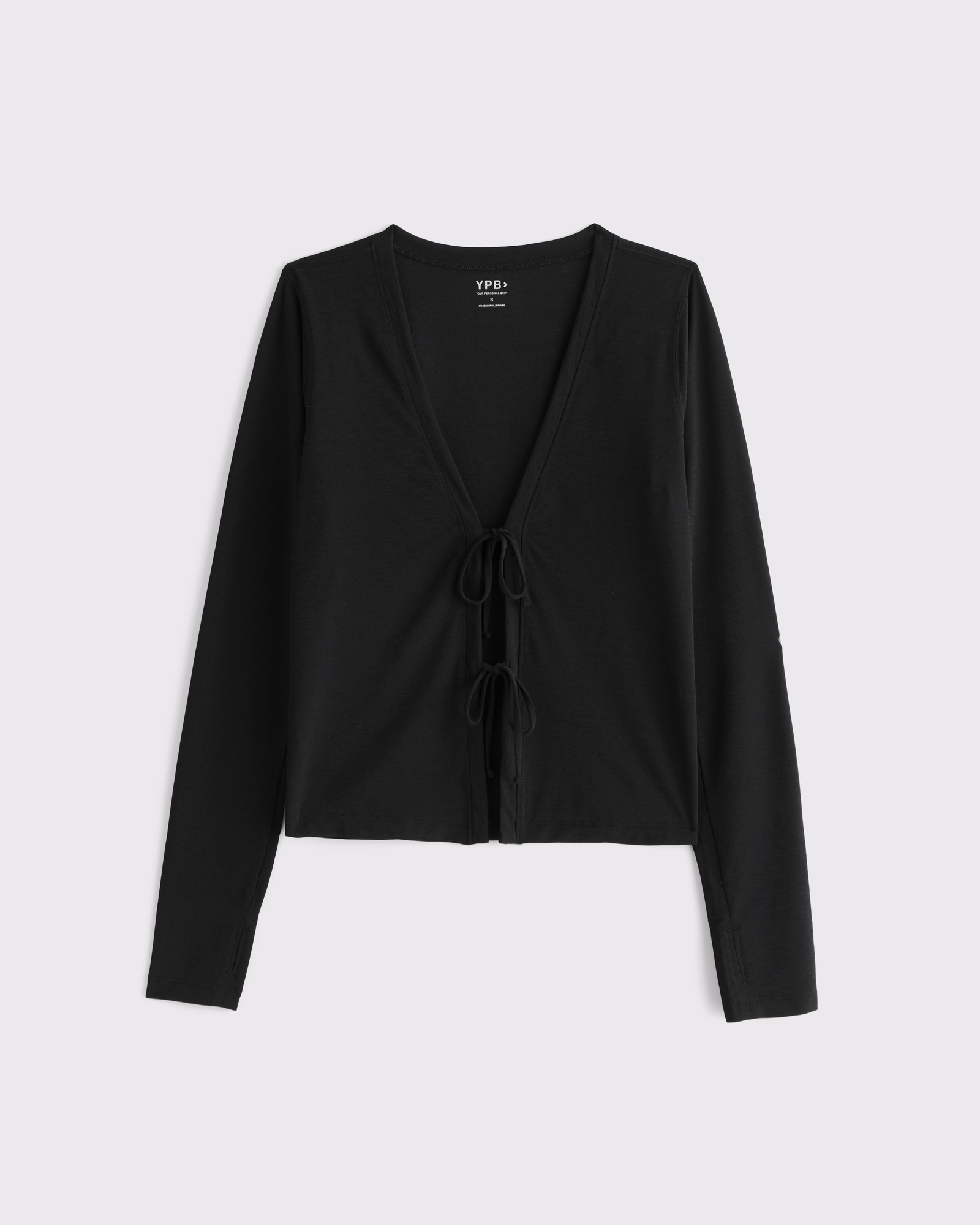 YPB Active Featherweight Tie-Front Cardigan