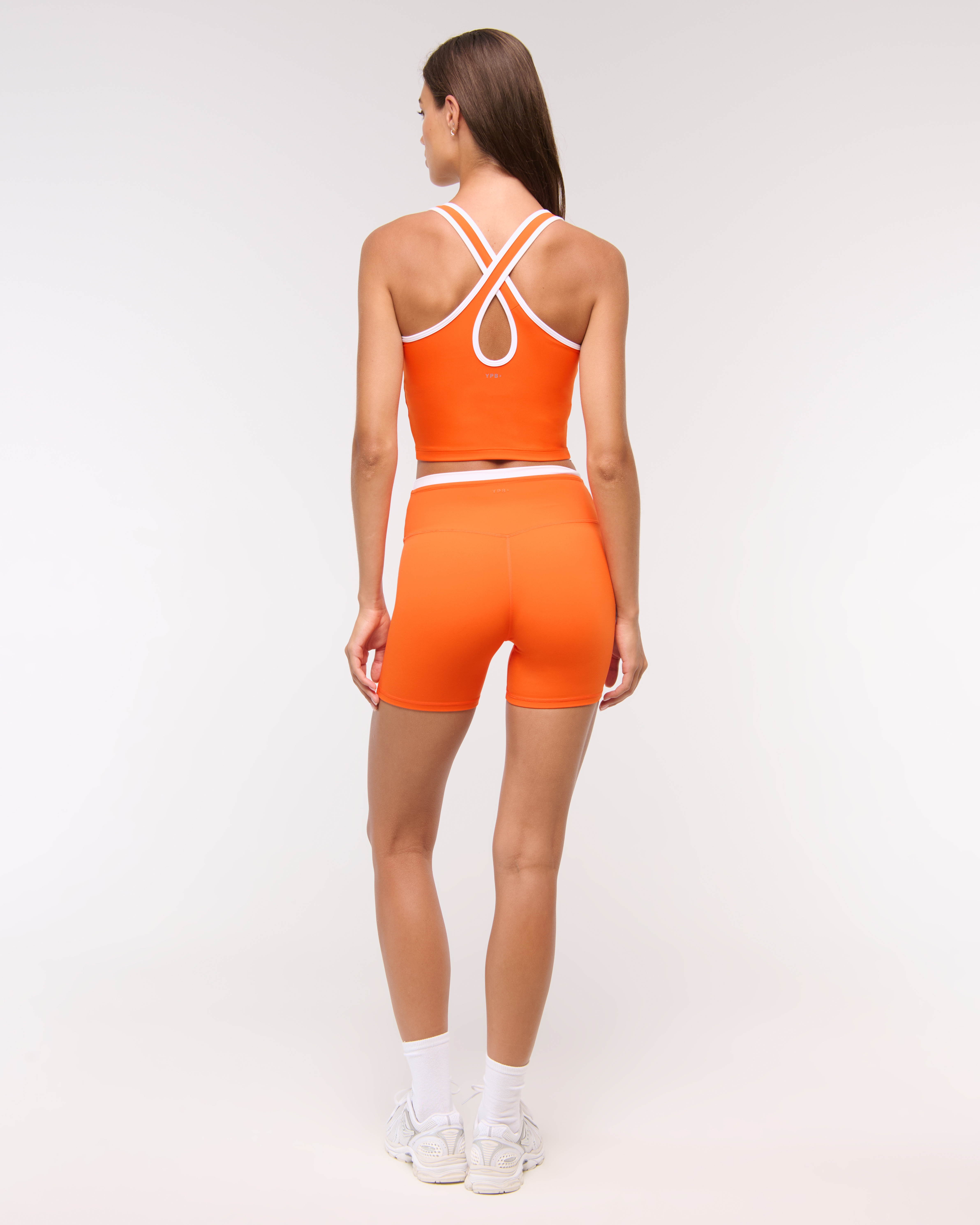 Abercrombie & Fitch Ypb Sculptlux Strappy-back Tank In Orange