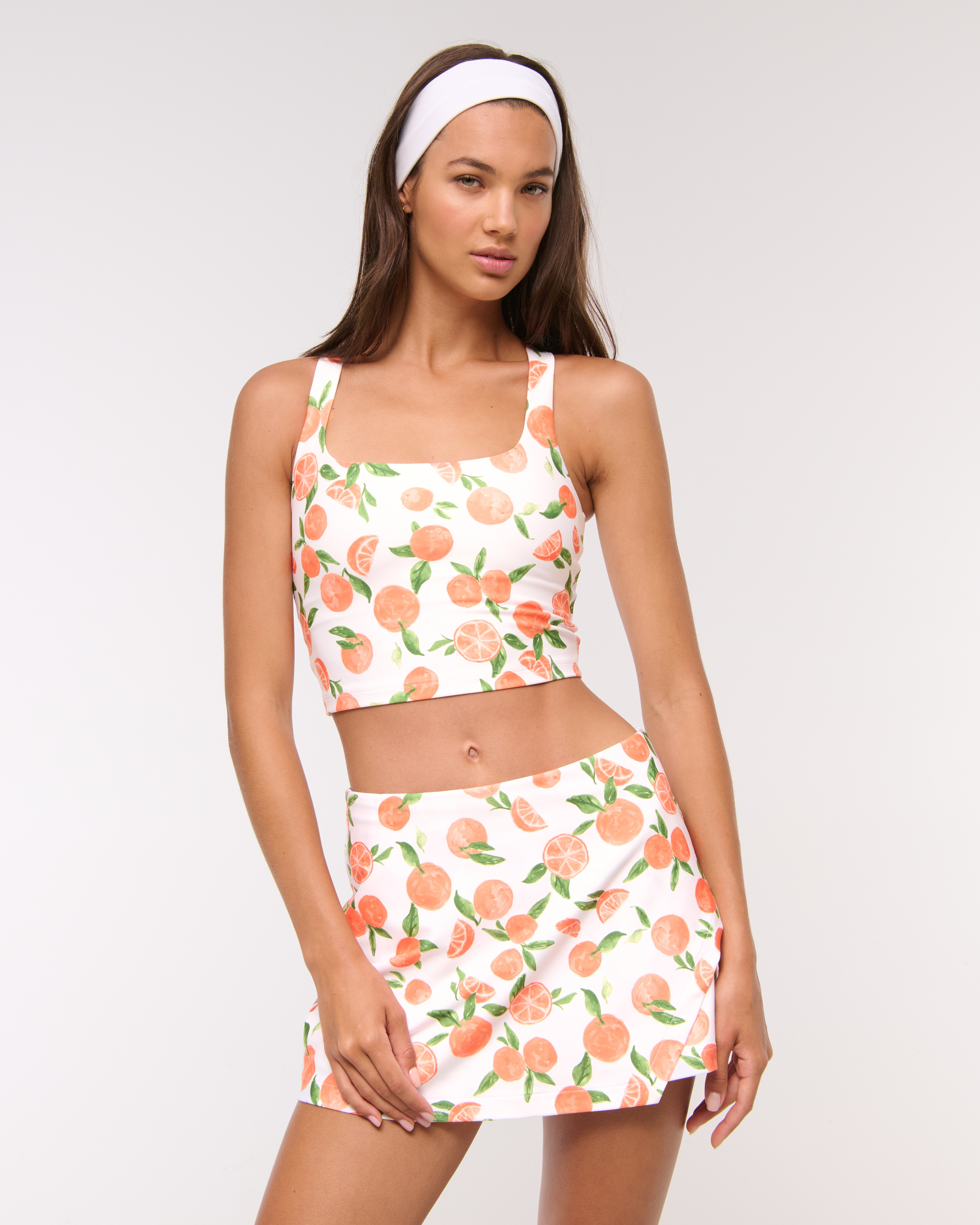 Abercrombie & Fitch Ypb Sculptlux Strappy-back Tank In Orange