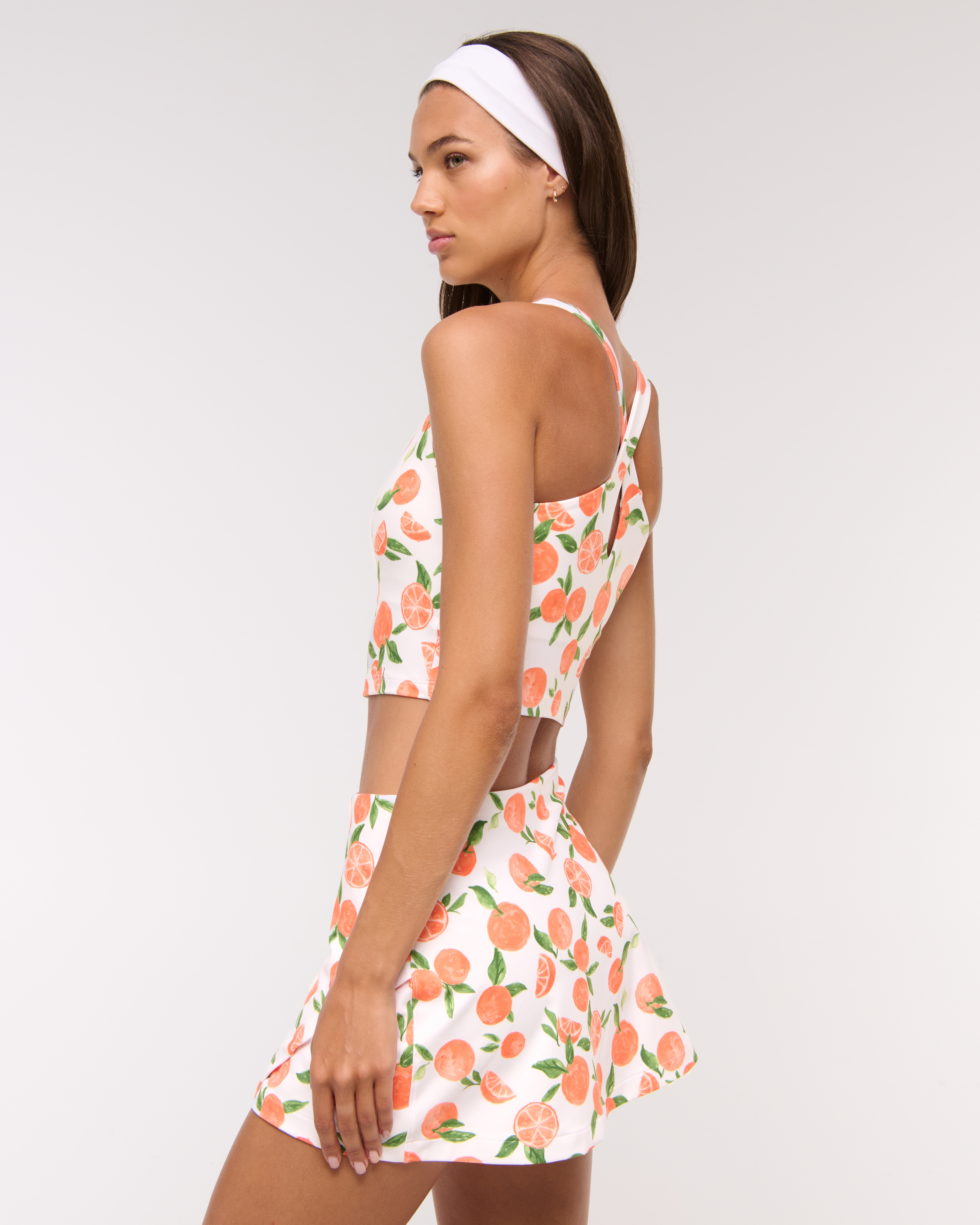 Abercrombie & Fitch Ypb Sculptlux Strappy-back Tank In Orange