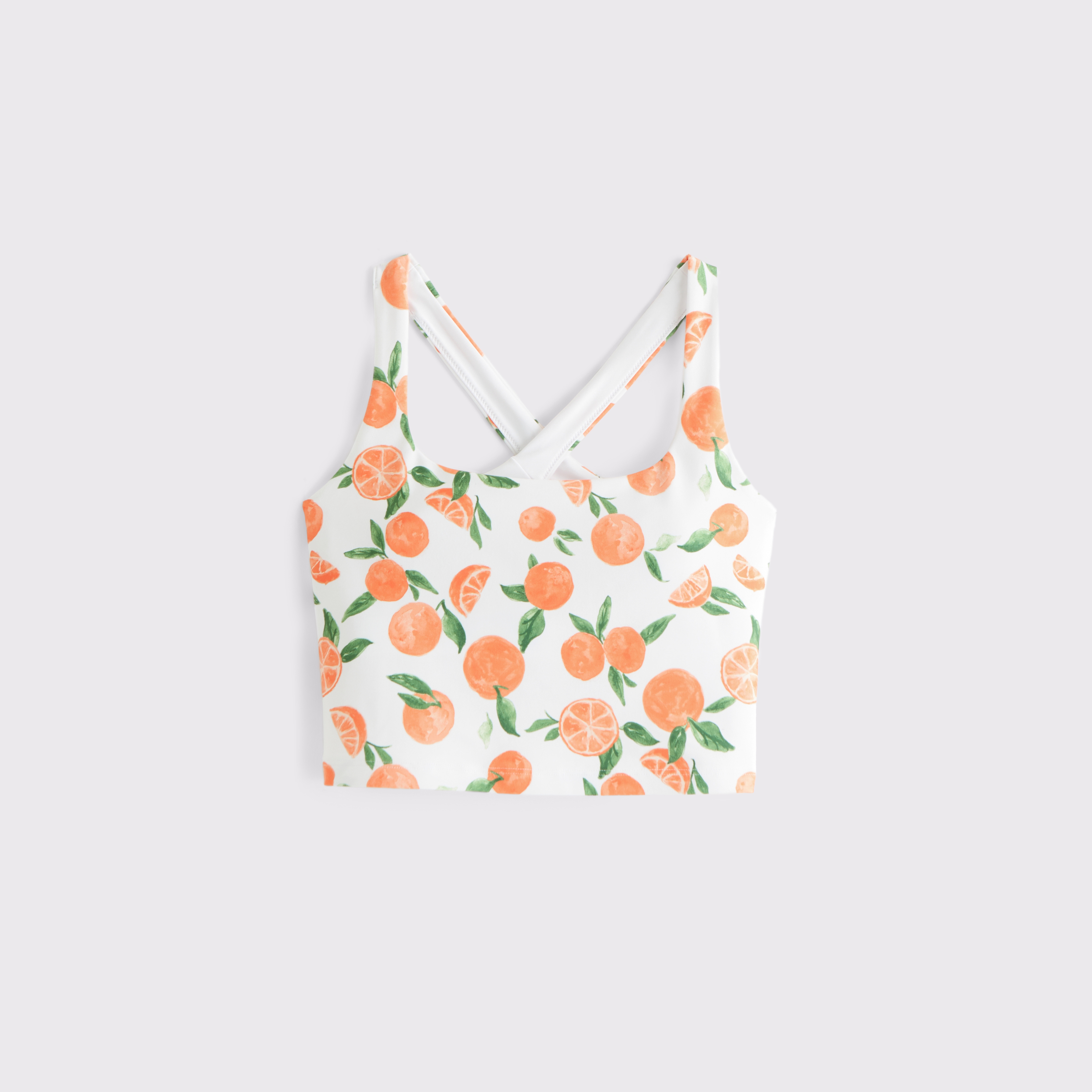Abercrombie & Fitch Ypb Sculptlux Strappy-back Tank In Orange
