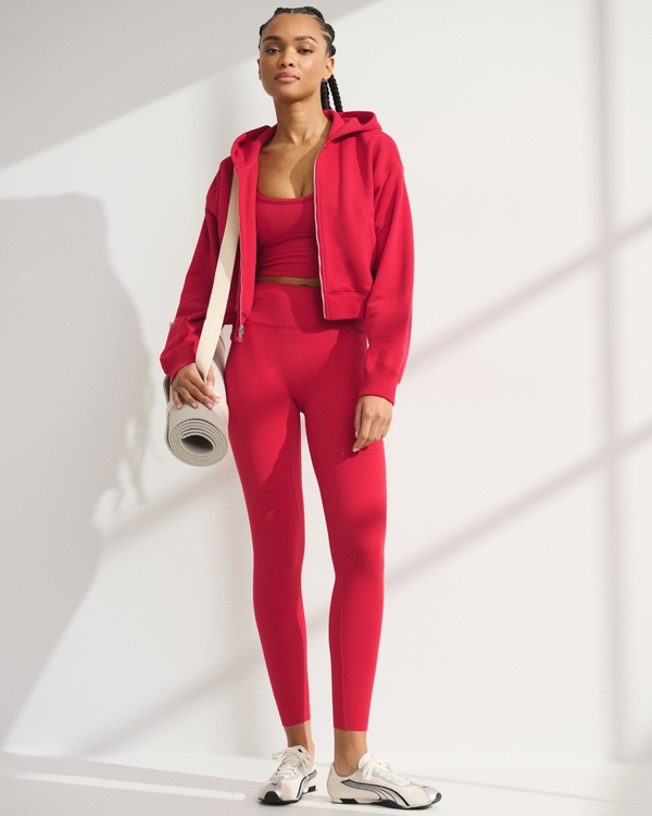 YPB On The Go 6AM Full-Zip Hoodie, Vivid Red view 2