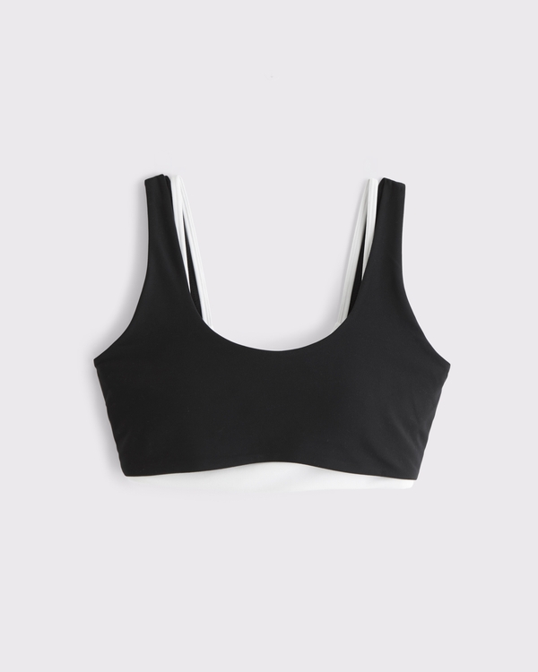 YPB studioFLEX Curve Love Double-Layered Sports Bra, Black view 1