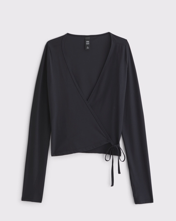 YPB Long-Sleeve Mesh Wrap Top from Abercrombie & Fitch - $32.99