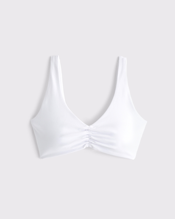 YPB studioFLEX Curve Love Scrunch Sports Bra, White view 1