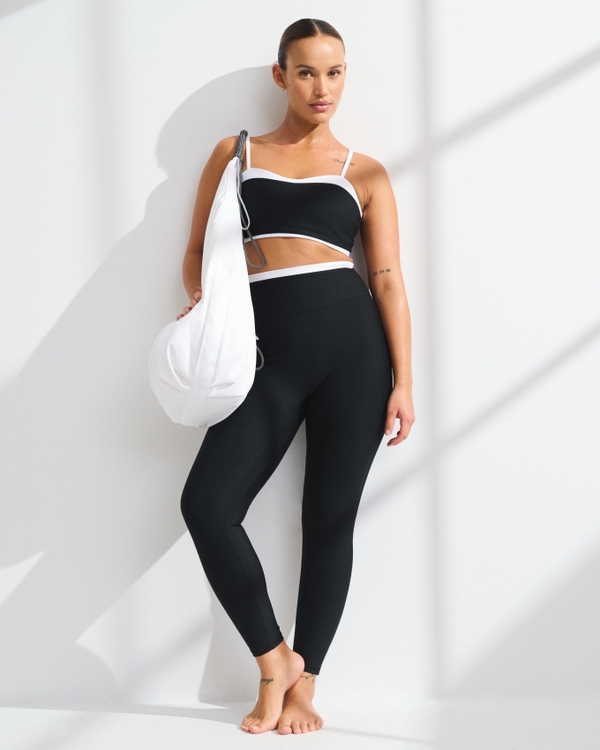 YPB sculptLUX Sweetheart Sports Bra, Black view 2