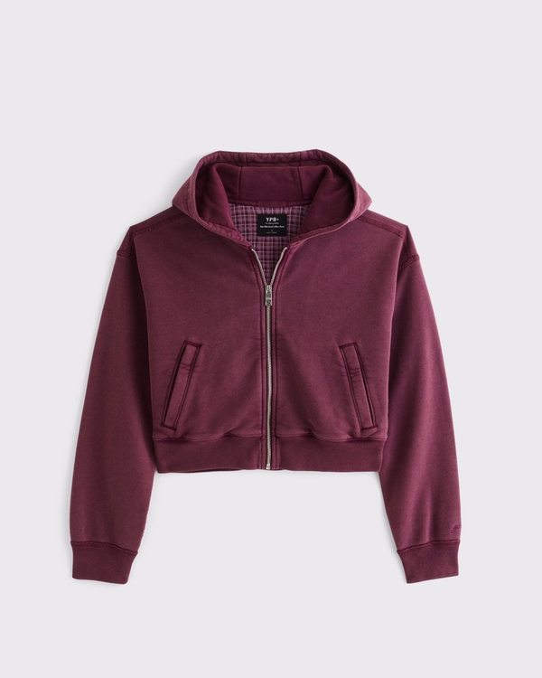 YPB On The Go 6AM Full-Zip Hoodie, Maroon view 1